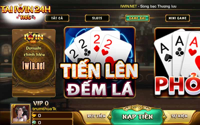 game bài tiến lên đếm lá iwin