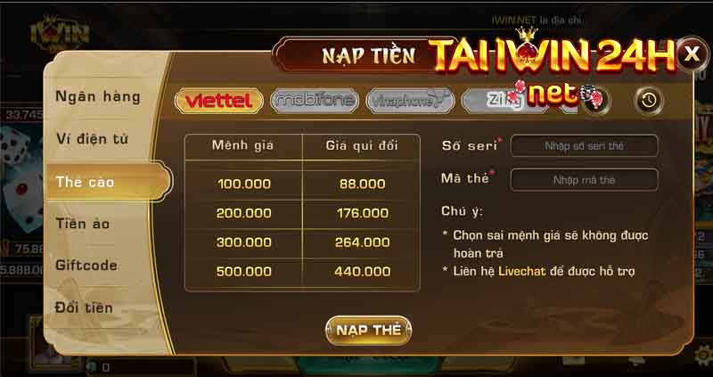 ưu đãi tân binh iWin