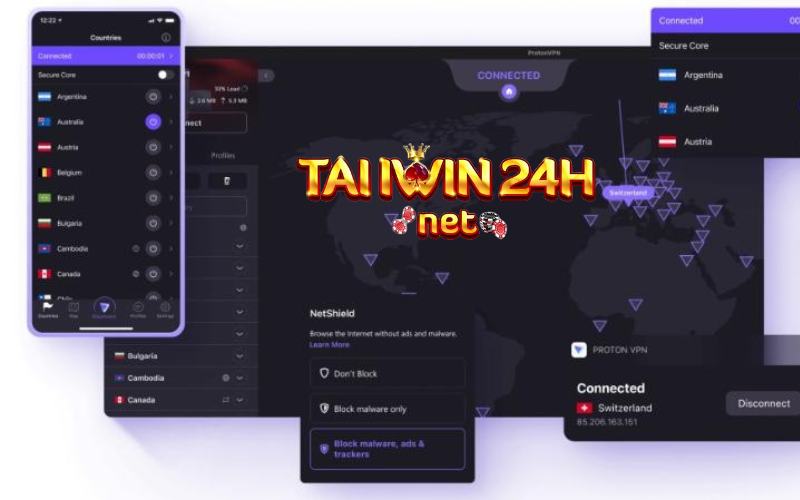 ProtonVPN Fake IP truy cập iwin8.win