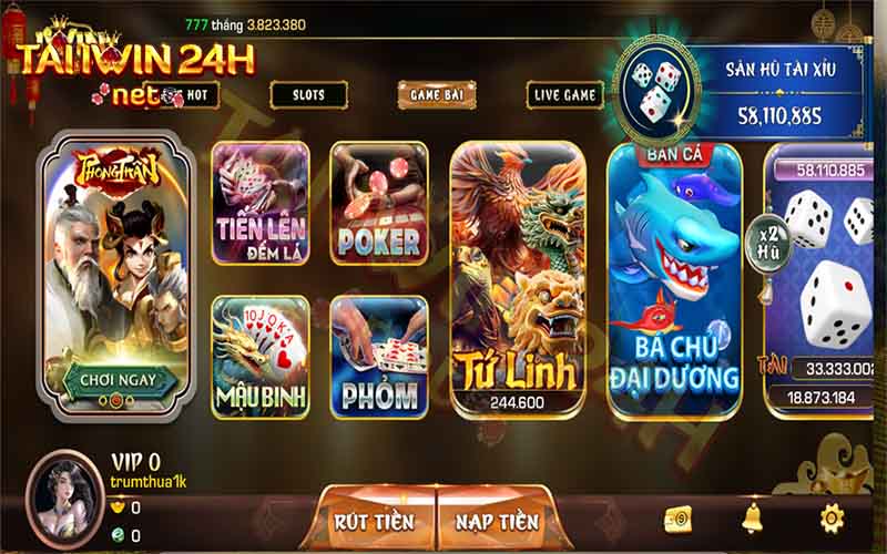 4 tựa game bài iwin hot